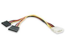 12 LP4 TO 2X SATA POWER Y CABLE ADAPTER