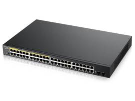 ZYXEL GS1900-48HPV2 - 48 PORT GBE (24 GBE + 24 GBE W/POE+) L2 WEB MANAGED RACKMOUNT SWITCH W/2 SFP (170W) (50 PORTS TOTAL)
