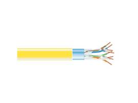 CAT5e Shielded 350-MHz Solid Bulk Cable STP 24 AWG 4-Pair PVC Yellow 1000-ft. 30