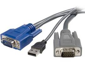 10FT ULTRA-THIN USB VGA 2-IN-1 KVM CABLE
