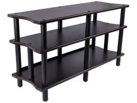 MONOPRICE MONOLITH BY MONOPRICE DOUBLE-WIDE XL 3-TIER AV STAND_ ESPRESSO