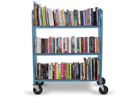 BRETFORD BOOK/UTIL TRUCK 3-FLAT SHLF DBL SIDE
