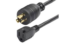 STARTECH 1FT (30CM) HEAVY DUTY POWER CORD, TWIST-LOCK NEMA L5-15P TO NEMA 5-15R 15A 125V, 14AWG, HEAVY GAUGE PLUG CONVERTER CABLE - UL LISTED