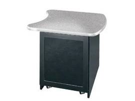 MILESTONE CNSL FURNITURE SGL BAY RK W/PLX DRHM