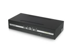 IOGEAR 4-PORT DUAL VIEW DVI PP40 SECURE KVM SWITCH W/AUDIO CONNECTIONS TAA COMPLIANCE