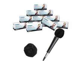 VCOM HYGENX SANITARY, DISPOSABLE MICROPHONE COVERS - BLACK, MASTER CARTON, 12 BOXES OF 100