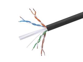 MONOPRICE CAT6 ETHERNET BULK CABLE - SOLID_ 550MHZ_ UTP_ CMR_ RISER RATED_ PURE BARE COPPER WIRE_ 23AWG_ NO LOGO_ 1000FT_ BLACK (UL) (CLEARANCE)
