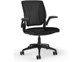 DIFFRIENT WORLD TASK CHAIR WITH BLACK FRAME AND BLACK CATENA MESH