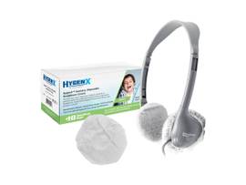 VCOM HAMILTONBUHL HYGENX SANITARY, DISPOSABLE EAR CUSHION COVERS FOR 2.5INCH PERSONAL-SIZED HEADPHONES AND HEADSETS, 50 PAIRS, WHITE