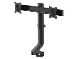 MONOPRICE WORKSTREAM BY MONOPRICE DUAL MONITOR LOW PROFILE FLAT-CLAMP MOUNT FOR SCREENS UP TO 27IN