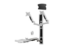 AMER DUAL ARM TRACK WALL MOUNT (DUAL DISPLAY AND KEYBOARD) WITH LONG DISPLAY ARM