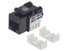 INTELLINET CAT6 KEYSTONE JACK BLACK
