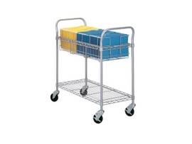 SAFCO CART WIRE MAIL 36 WIDE GRY