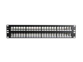 SIEMON COPPER, PATCH PANEL, KEYSTONE, , UTP, 24 OPENINGS, FLAT, 1U, BLACK, DETACHED WIRE MANAGER