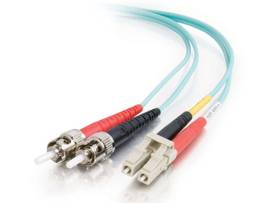 LEGRAND-ORTRONICS 3M LC-ST 10G OM3 DPX MM TAA FIBER-AQUA