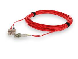 ADD-ON 2M LC/SC M/M OM3 RED FIBER PATCH CBL