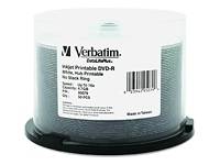 DVD-R 4.7GB 16X WHT IJ HUB 50PK