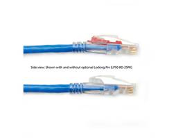 TAA GigaTrue 3 CAT6 550-MHz Patch Cable (UTP), Lockable, Slimline, Blue, 15-ft