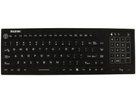 WASHABLE KEYBOARD W/ 2-IN-1 10-KEY TOUCHPAD - USB - BLACK