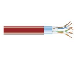 CAT5e Shielded 350-MHz Solid Bulk Cable STP 24 AWG 4-Pair PVC Red 1000-ft. 304.8