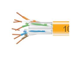 CAT6 550-MHz Solid Ethernet Bulk Cable - Unshielded (UTP), CMP Plenum, Orange, 1