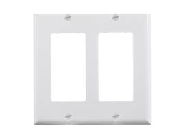 MONOPRICE 2-GANG DECOR WALL PLATE WHITE