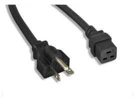 MONOPRICE HEAVY DUTY POWER CORD - NEMA 6-20P TO IEC 60320 C19_ 12AWG_ 20A/5000W_ SJT_ 250V_ BLACK_ 8FT