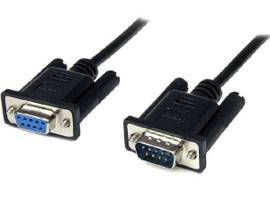 1M BLACK DB9 RS232 NULL MODEM CABLE F/M