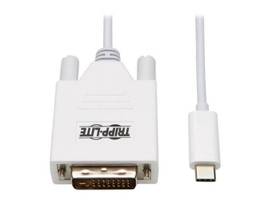 USB-C to DVI Adapter Cable (M/M) - 3.1, Gen 1, Thunderbolt 3, 1920 x 1200, White