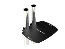 PREMIER MOUNTS SHELF, SMALL, DUAL POLE TWO PIECE