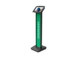 COMPULOCKS GALAXY TAB A8 10.5INCH SPACE ENCLOSURE BRANDABLE FLOOR STAND PLUS HUB BLACK