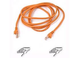 CABLE,CAT5E,UTP,RJ45M/M,3 ,ORG,PATCH,SNAGLESS