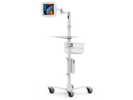 COMPULOCKS IPAD 10.2  SPACE ENCLOSURE MEDICAL ROLLING CART EXTENDED WHITE