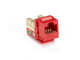 BLACK BOX CORP CAT5E UNSHIELDED RJ45 KEYSTONE JACK RED