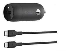 BELKIN 30W USB PD CAR CHARGER WITH PPS W/PVC, C-C, 1M BLK