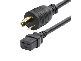 STARTECH 6FT (1.8M) HEAVY DUTY  POWER CORD, TWIST-LOCK NEMA L6-20P TO IEC 60320 C19, 20A 250V, 12AWG, BLACK HEAVY GAUGE POWER CABLE - UL LISTED