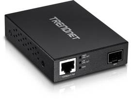 TRENDNET GIGABIT POE PD SFP FIBER MEDIA CONVERTER