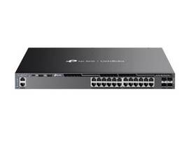 TP-LINK OMADA 24-PORTGIGABIT STACKABLE L3 MANAGED POE+ SWITCH WITH 4 10GE SFP+ SLOTS