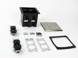 LEGRAND-WIREMOLD 2-GANG 2-15A DUP NICKEL