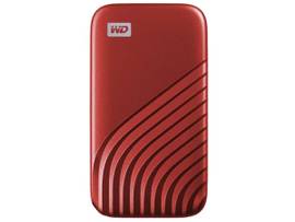 WD 2TB MY PASSPORT SSD PORTABLE EXTERNAL SOLID STATE DRIVE, RED