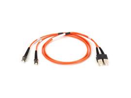 Multimode 50-Micron Duplex Fiber Optic Cable PVC ST SC 2-m 6.5-ft.