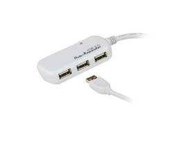 4-PORT USB 2.0 HUB W/BLTIN 39FT BSTERCBL