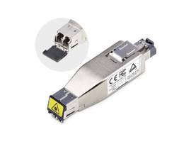 STARTECH GIGABIT FIBER TO RJ45 ETHERNET MEDIA CONVERTER DONGLE, OPTICAL SINGLEMODE 10KM/MULTIMODE 800M, POE POWERED