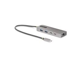 STARTECH 3-PORT USB-C HUB WITH 2.5 GBPS ETHERNET AND 100W POWER DELIVERY PASS-THROUGH PORT, USB (10GBPS), 2X USB-A/1X USB-C, PORTABLE USB TYPE-C ADAPT
