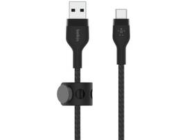BELKIN USB-A TO USB-C, BRAID SIL, 1M, BLK