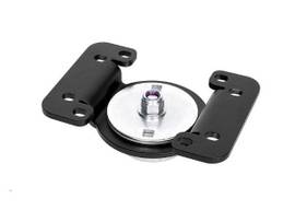 GAMBER LOW SWIVEL WITH .38IN HOLE, MOUNTS ON 3/8IN STUD. GJ AND VESA 75 MOUNTING PATTERN.