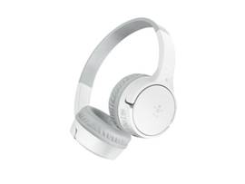 BELKIN SOUNDFORM KIDS HEADPHONES, WHITE W/ CASE