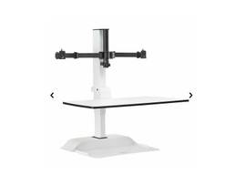 SAFCO ELEC DSKTOP SIT/STAND DUAL WHT