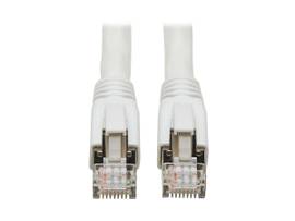TRIPPLITE CAT8 ETHERNET CABLE 40G SNAGLESS SSTP RJ45 M/M POE WHITE 7FT