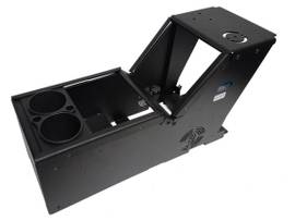 GAMBER KIT, 2012-2019 FORD PI UTILITY CONSOLE BOX AND CUP HOLDER. INCLUDES 3 FACEPLATES AND 3 FILLER PANELS.